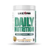 Daily Nutrition multivitamin powder by Like A Pro Supplements – Orange Mango flavor.