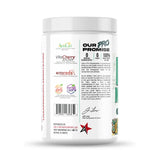 Side of Daily Nutrition container showing patented ingredients used and highlighting 0 artificial coloring & dyes