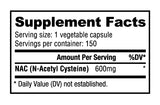 N-Acetyl-Cysteine (NAC) (600 mg) 90 Vegetable Capsules
