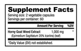 Horny Goat Weed (500mg) 120 Vegetable Capsules