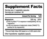Reacted magnesium 200mg 120 v-caps