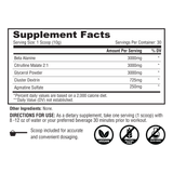 Metabolic Nutrition Stim-Free Pump Supplement Facts