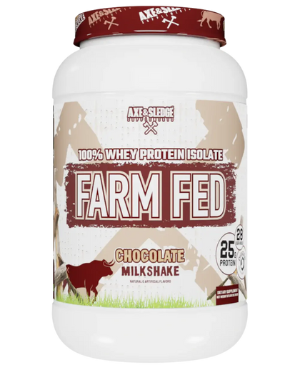Farmfed 2lb grass-fed whey isolate Axe & Sledge