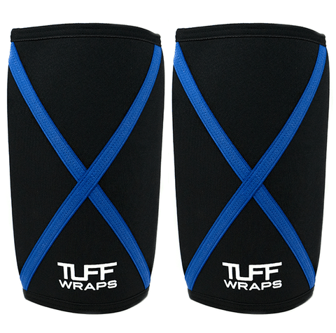 7mm power knee sleeves Black/blue